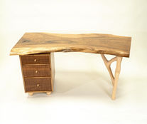 Luxury bespoke writing desk made from English walnut and perfect for home working