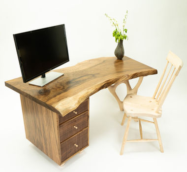 A bespoke desk hand-made in Oxford and delivered to Cambridge.