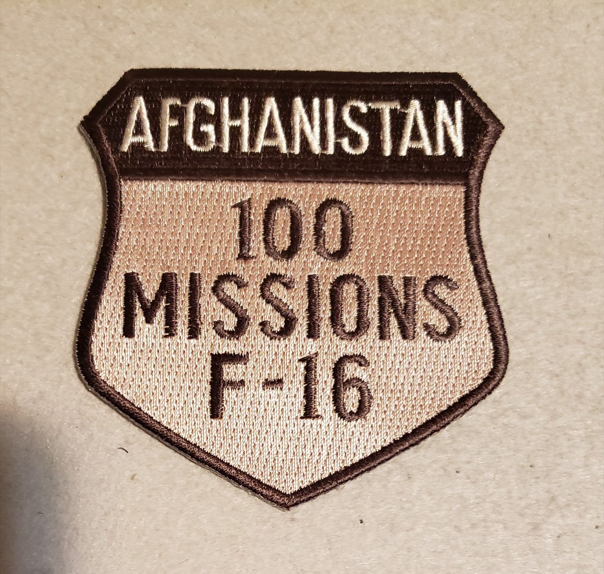 555th Fighter SQ Afghanistan 100 Missions F-16 Patch