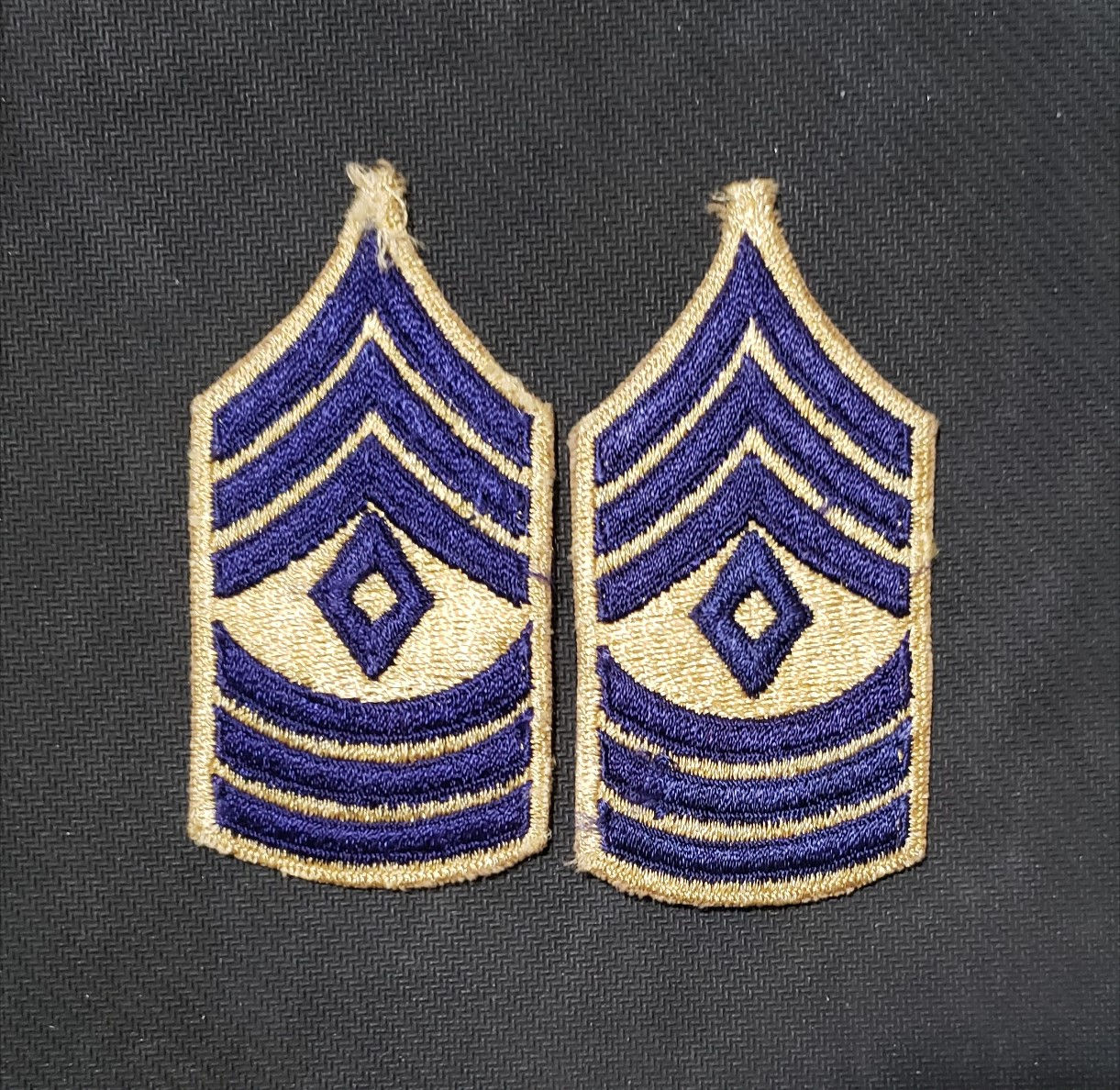 Post-WW2 to 1950s First Sergeant Stripes - Support Arms