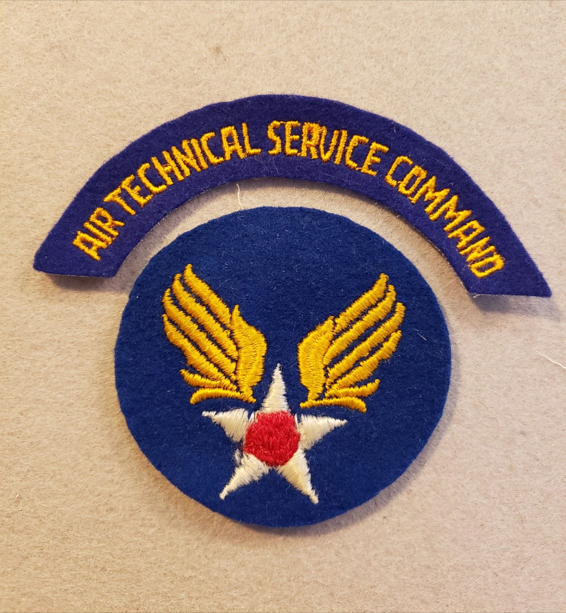 WW2 Army Air Force Patch with Air Technical Service Command Tab