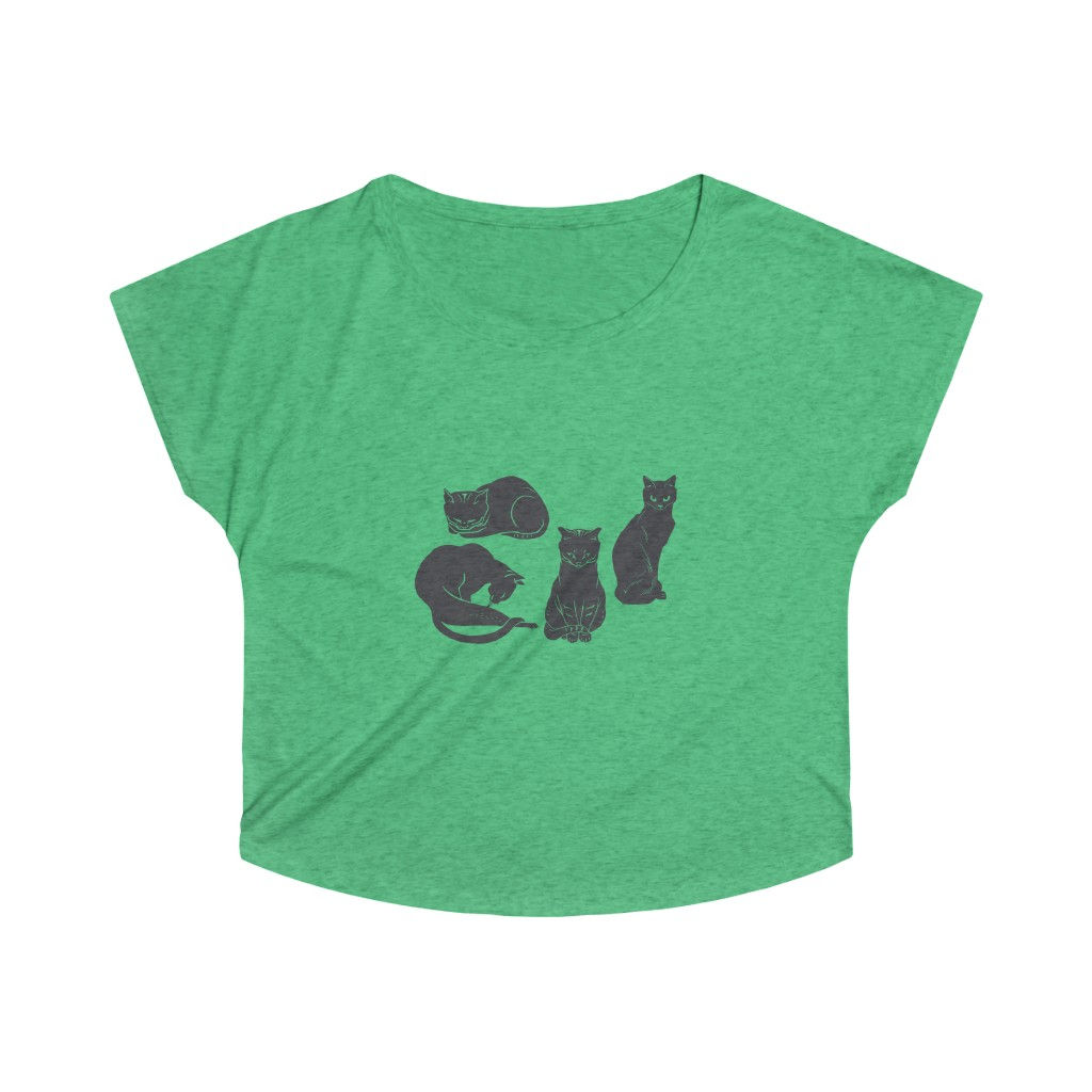 Cat Women's Tri-Blend Dolman