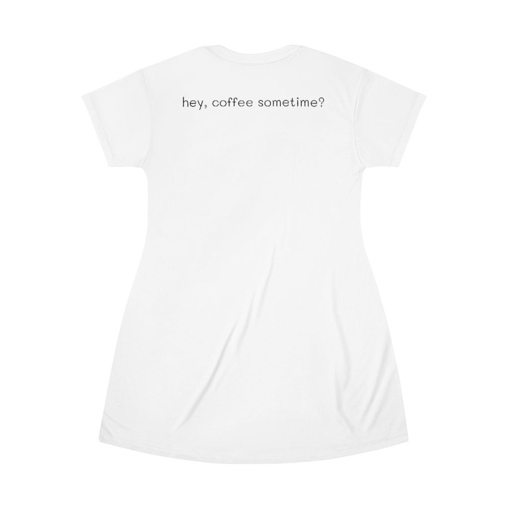 Coffee All Over Print T-Shirt Dress