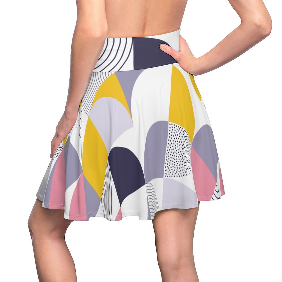 Thumbnail: Geometric Women's Skater Skirt