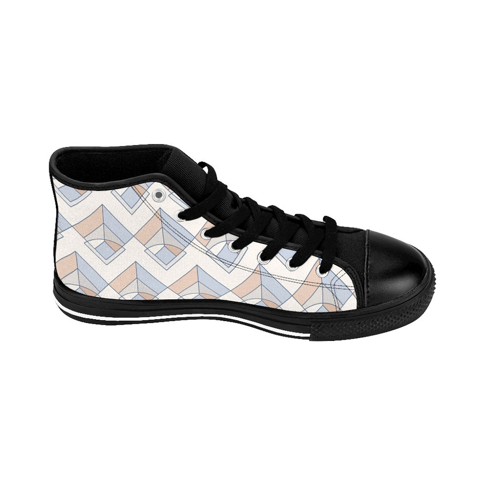 Thumbnail: Pastel Geometric Men's High-top Sneakers