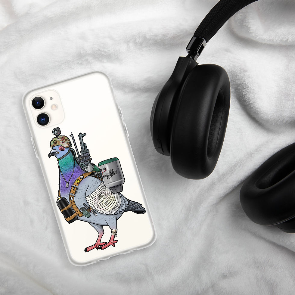 Thumbnail: Not Famous Jet Pack Pigeon iPhone Case