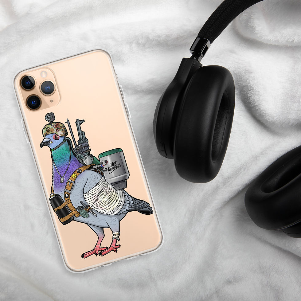 Thumbnail: Not Famous Jet Pack Pigeon iPhone Case