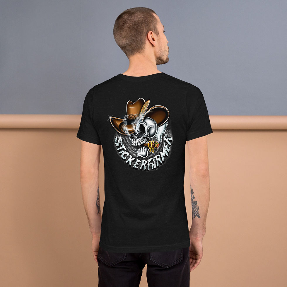 Thumbnail: Sticker Farmer Cowboy Unisex t-shirt