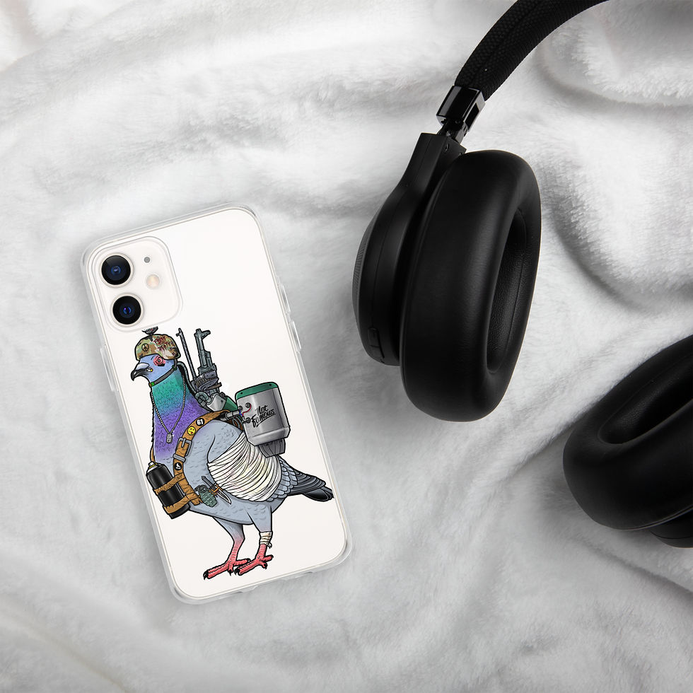 Thumbnail: Not Famous Jet Pack Pigeon iPhone Case