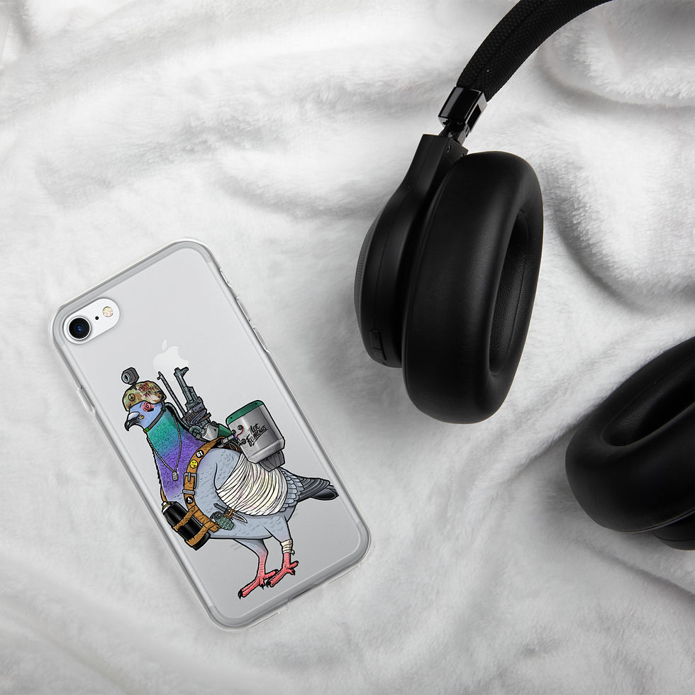 Thumbnail: Not Famous Jet Pack Pigeon iPhone Case
