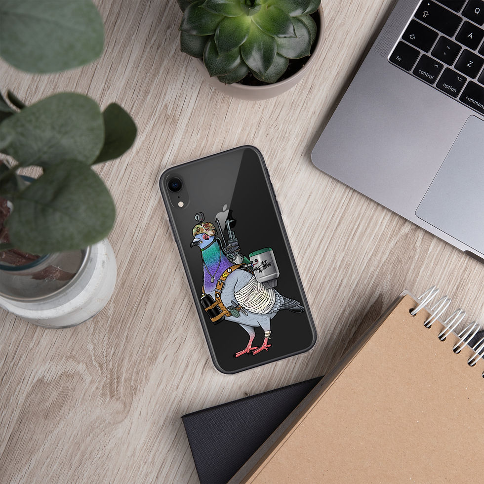 Thumbnail: Not Famous Jet Pack Pigeon iPhone Case