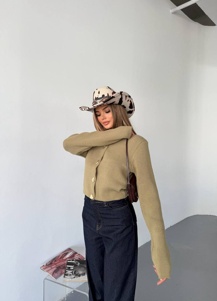 Kardiganas khaki spalvos iš Marea.lt