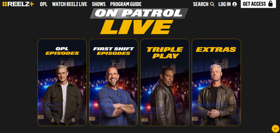 Reelz+ Website