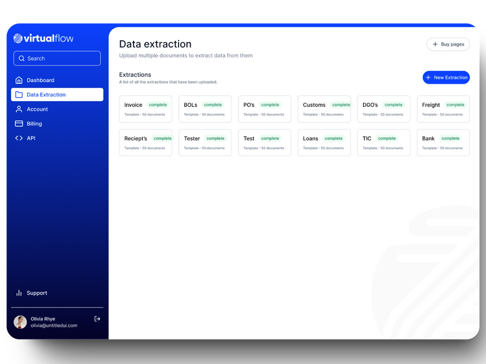 Get started today and get 50 free extractions