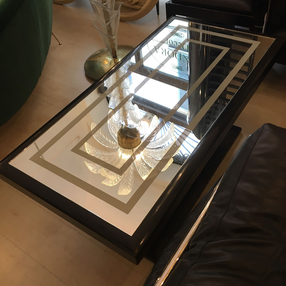Miniatura: Decò rectangular mirrored coffee table