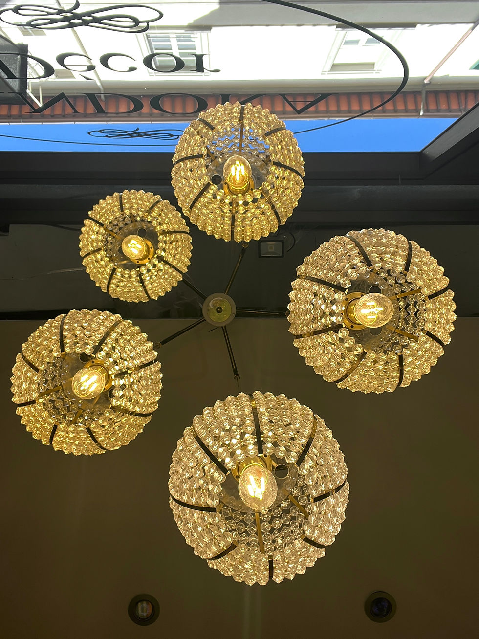 Miniatura: Vintage Pinapple Cascade Chandelier by Emil Stejnar Austria 1960