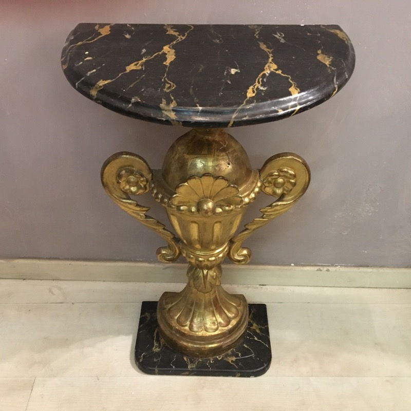 Miniatura: Pair of half round tables