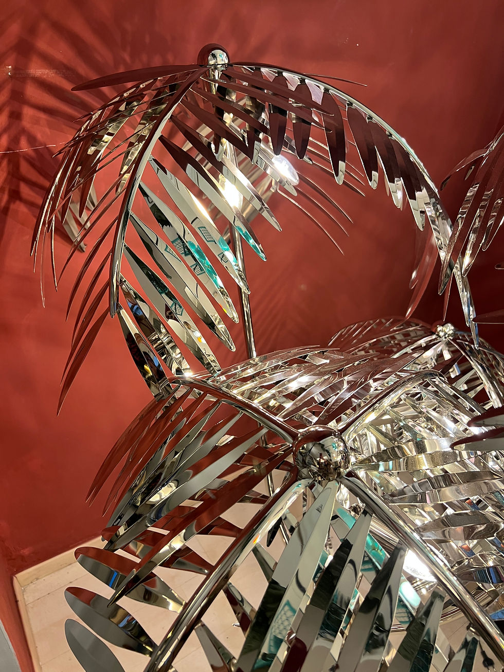 Miniatura: Chrome Palm Tree Floor Lamp, 2000s