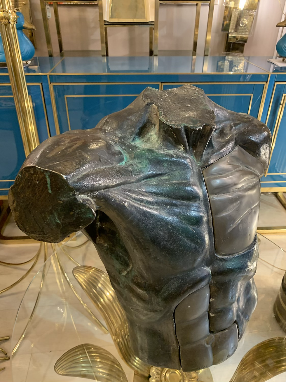 Miniatura: Bronze and Resin bust of a man signed by Cilenti, 1985
