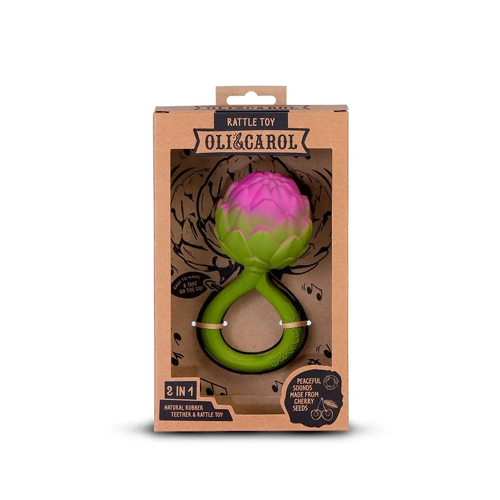 Thumbnail: artichoke rattle toy