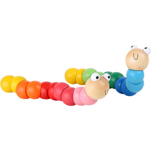 Caterpillar Small Foot Wooden Toys Rainbow Articulated Caterpillar