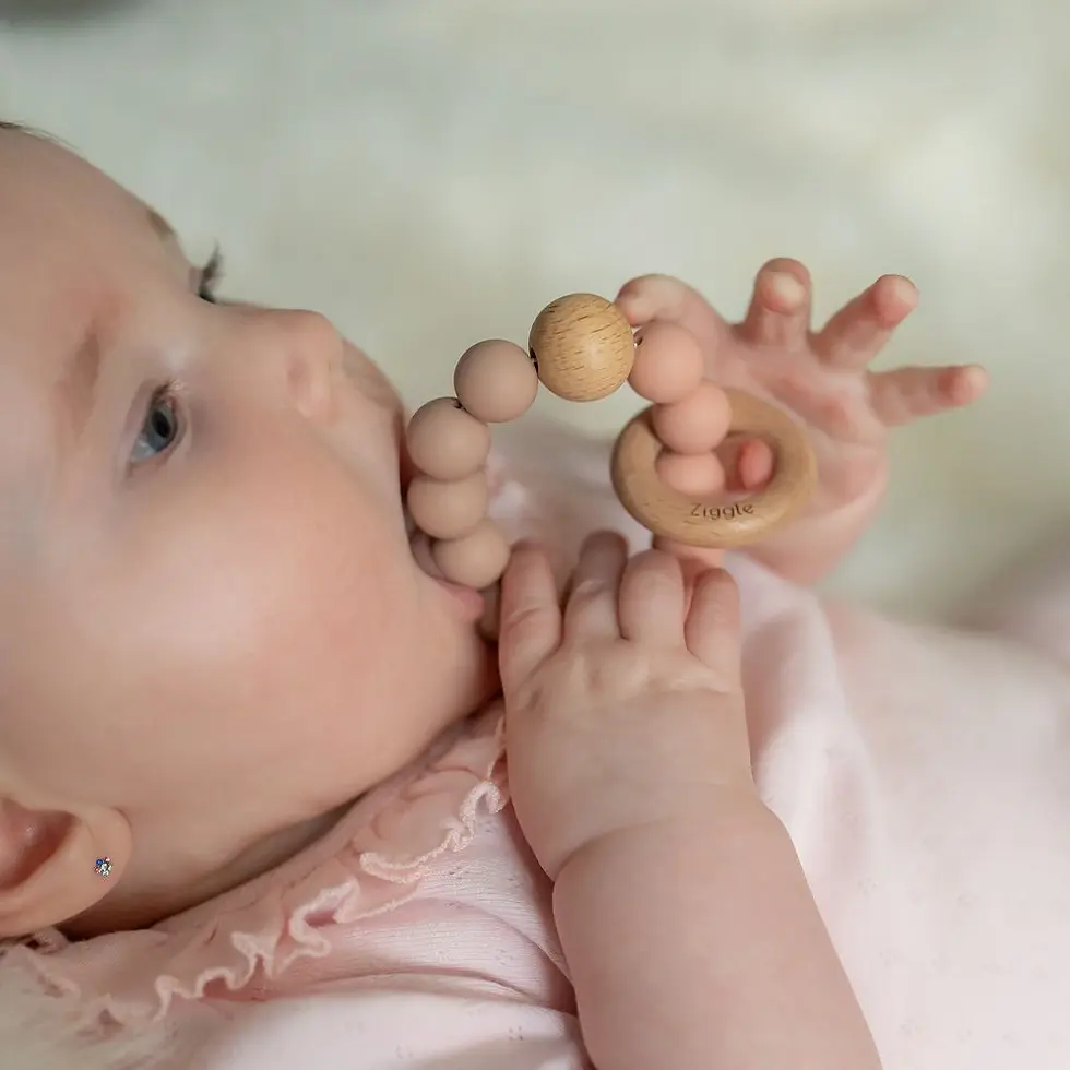 wooden beed teether