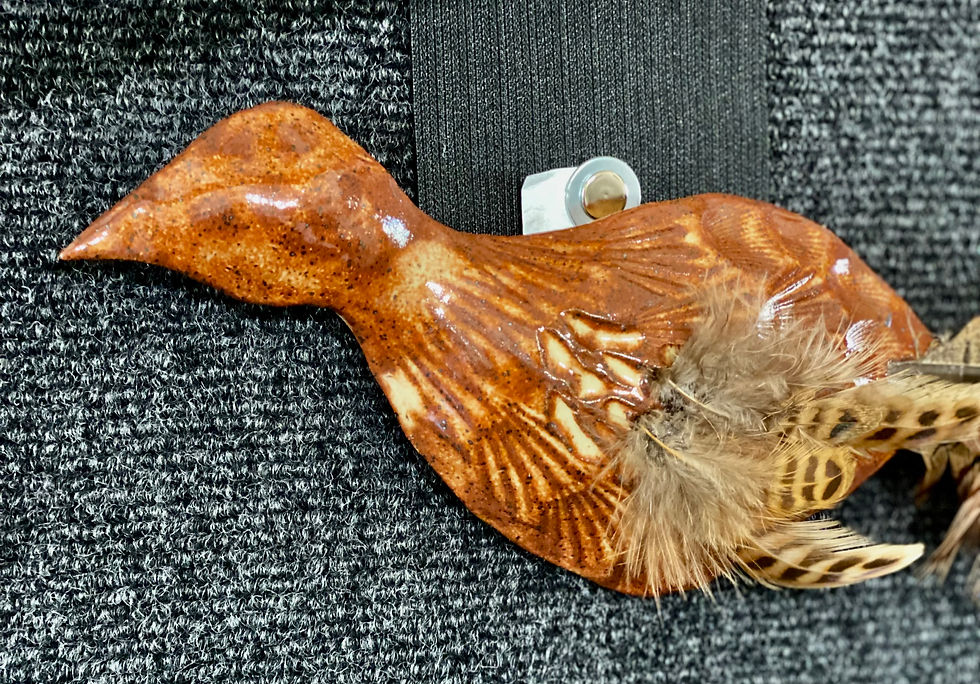 Thumbnail: Flocking Pheasants Mixed Media Wall Art
