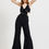 Thumbnail: Cut Out Jumpsuit with Large Floral Applique