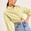 Thumbnail: 100% Cotton, Cropped Shirt With Gold Chain Detail