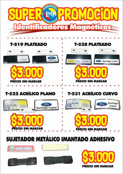 GAFETES METALICOS Y ACRILICOS