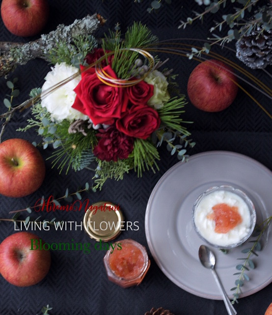 Flower styling 紅玉ジャム