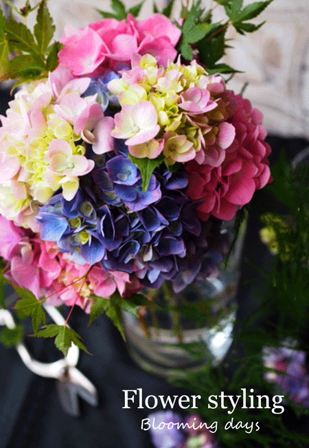 Flower styling 花のある暮し 紫陽花