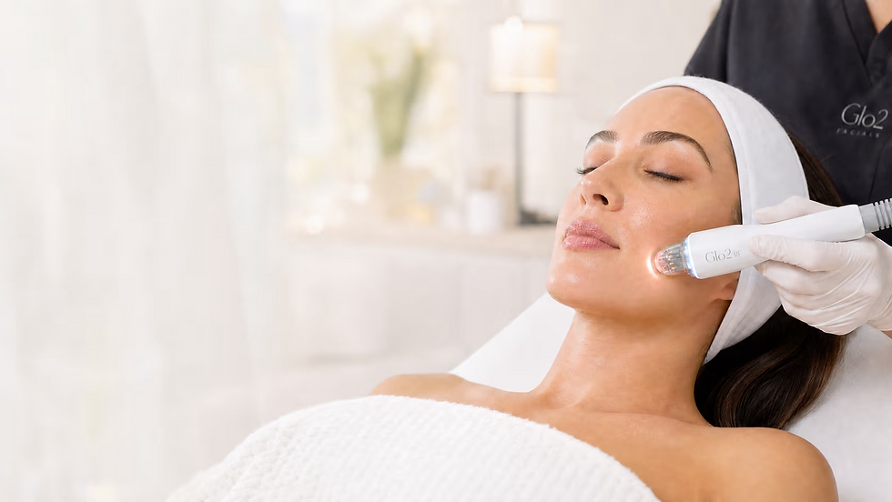 Close-up of the Glo2 RF device used for radio-frequency facial treatment at The Spa by Sheena in Lubbock, TX