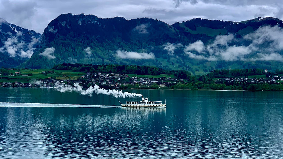 A boat on Lake Thun