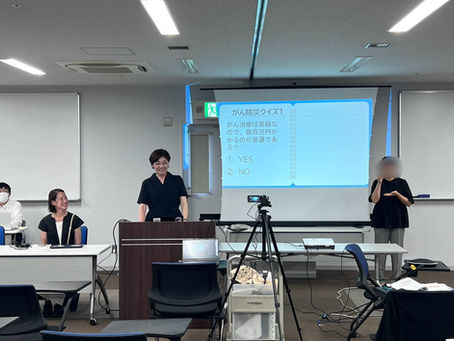 7月21日　聴覚障害のある学生・教職員を対象にした「がん教育プログラム」に登壇しました