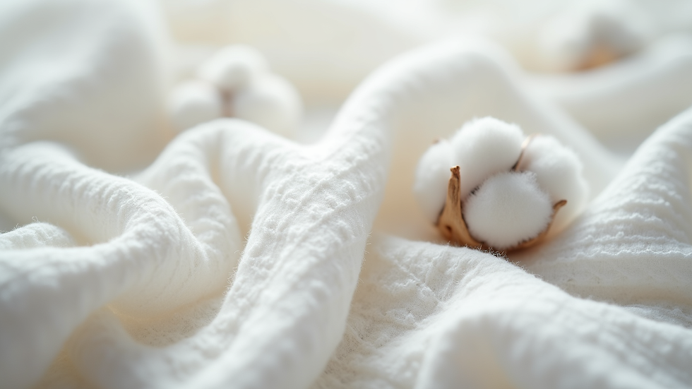 Close-up view of soft cotton fabric texture