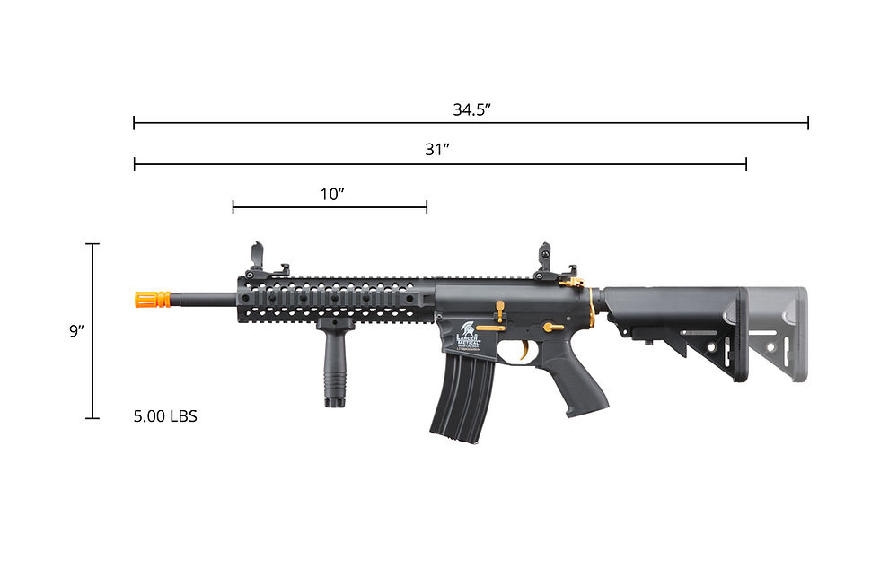 Thumbnail: Gen 2 M4 Evo 10" Quad-Rail Airsoft AEG w/ Crane Stock