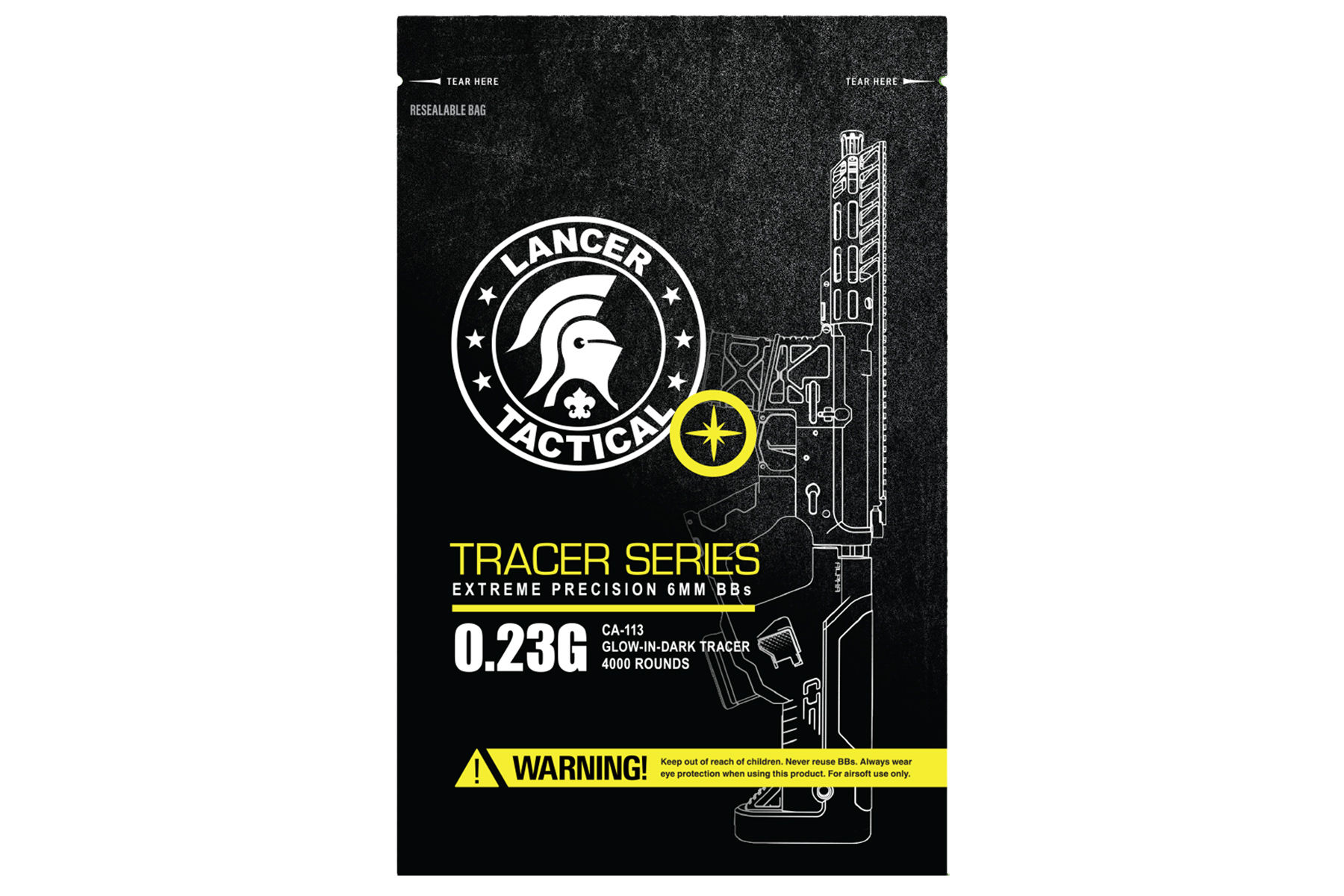 4000 Round 0.23g Seamless Tracer Airsoft BBs