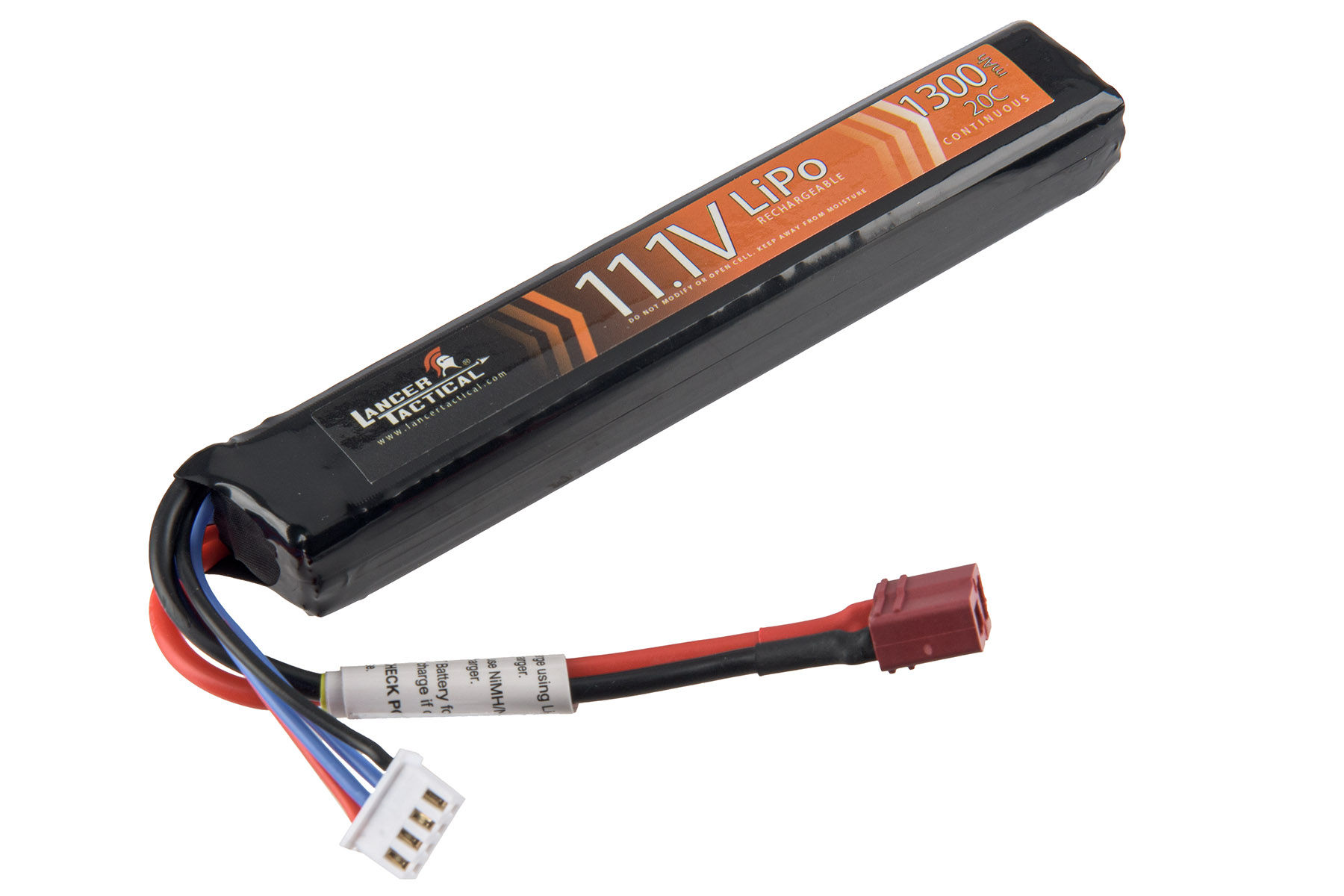 11.1v 1300mAh 20C Stick LiPo Battery (Deans Connector)