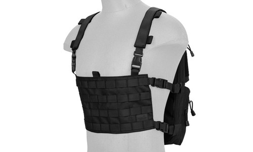 QD CHEST RIG LIGHTWEIGHT BACKPACK (BLACK) Lancer Tactical - Main Image