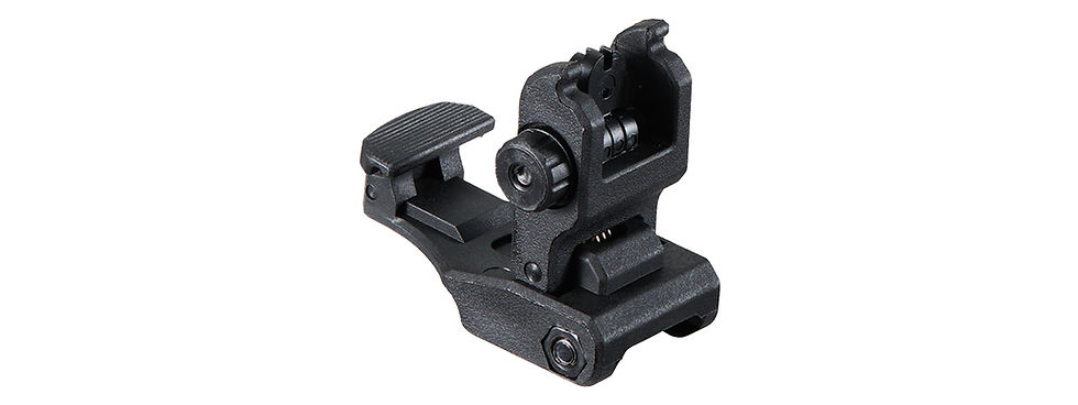 Flip Up Backup Iron Sights Set – Front & Rear For 20mm Picatinny Rail – Rifle