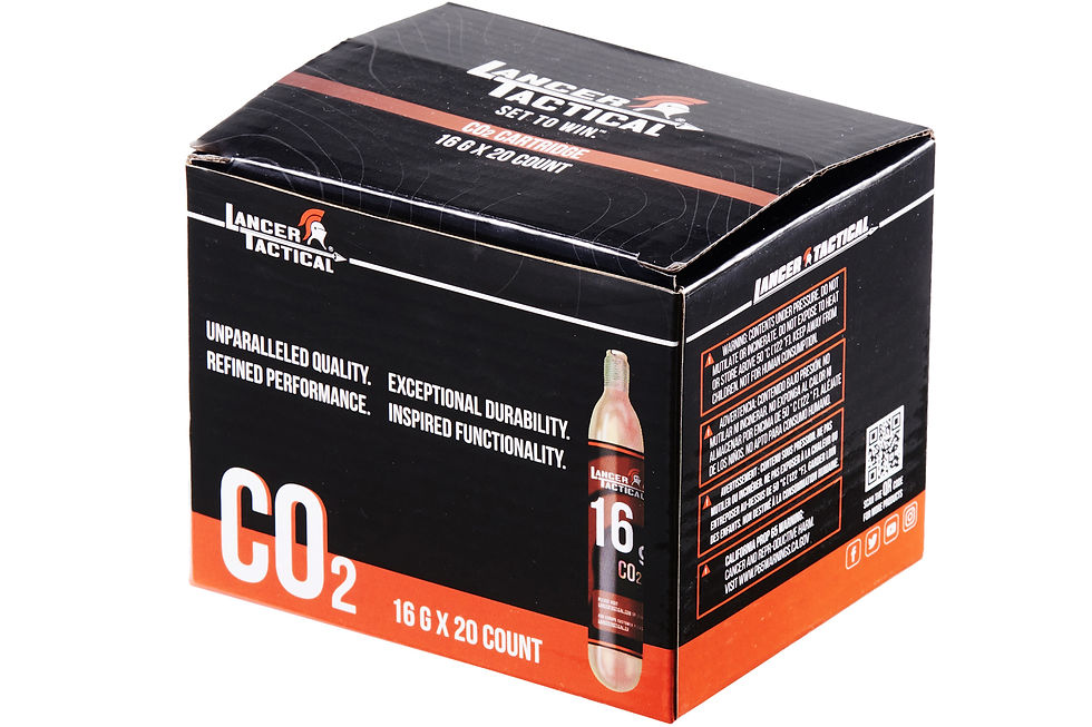 High Pressure 16 Gram CO2 Cartridges for Airsoft / Airguns 20x