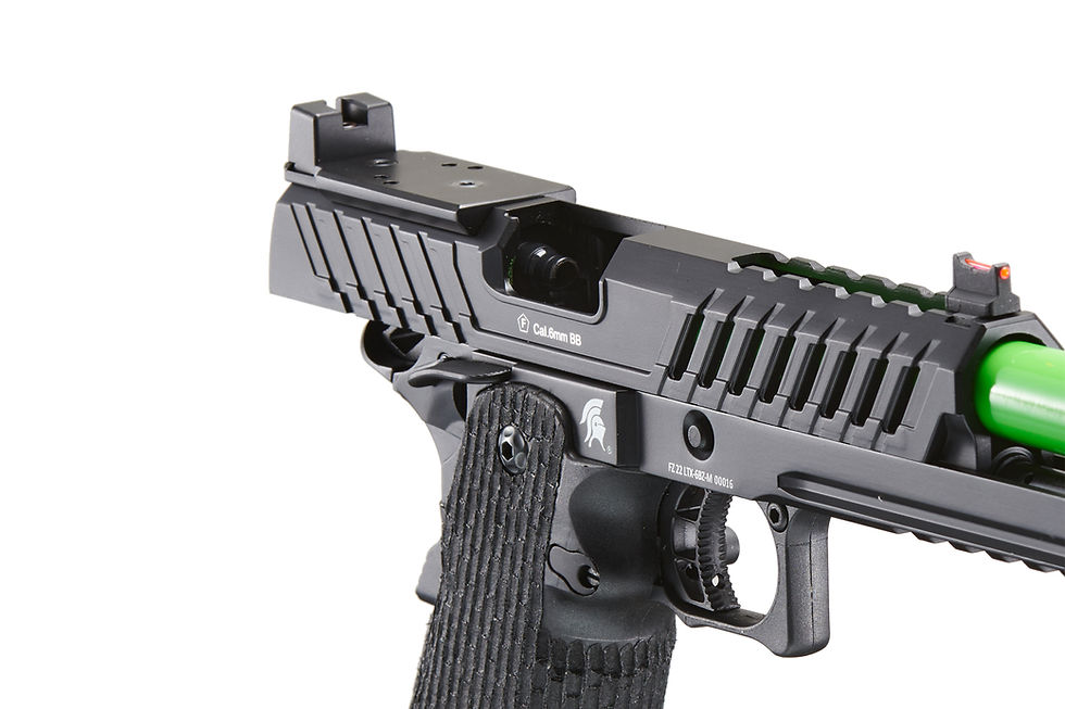 Thumbnail: Knightshade Green Hi-Capa Gas Blowback Airsoft Pistol w/ Red Dot Mount
