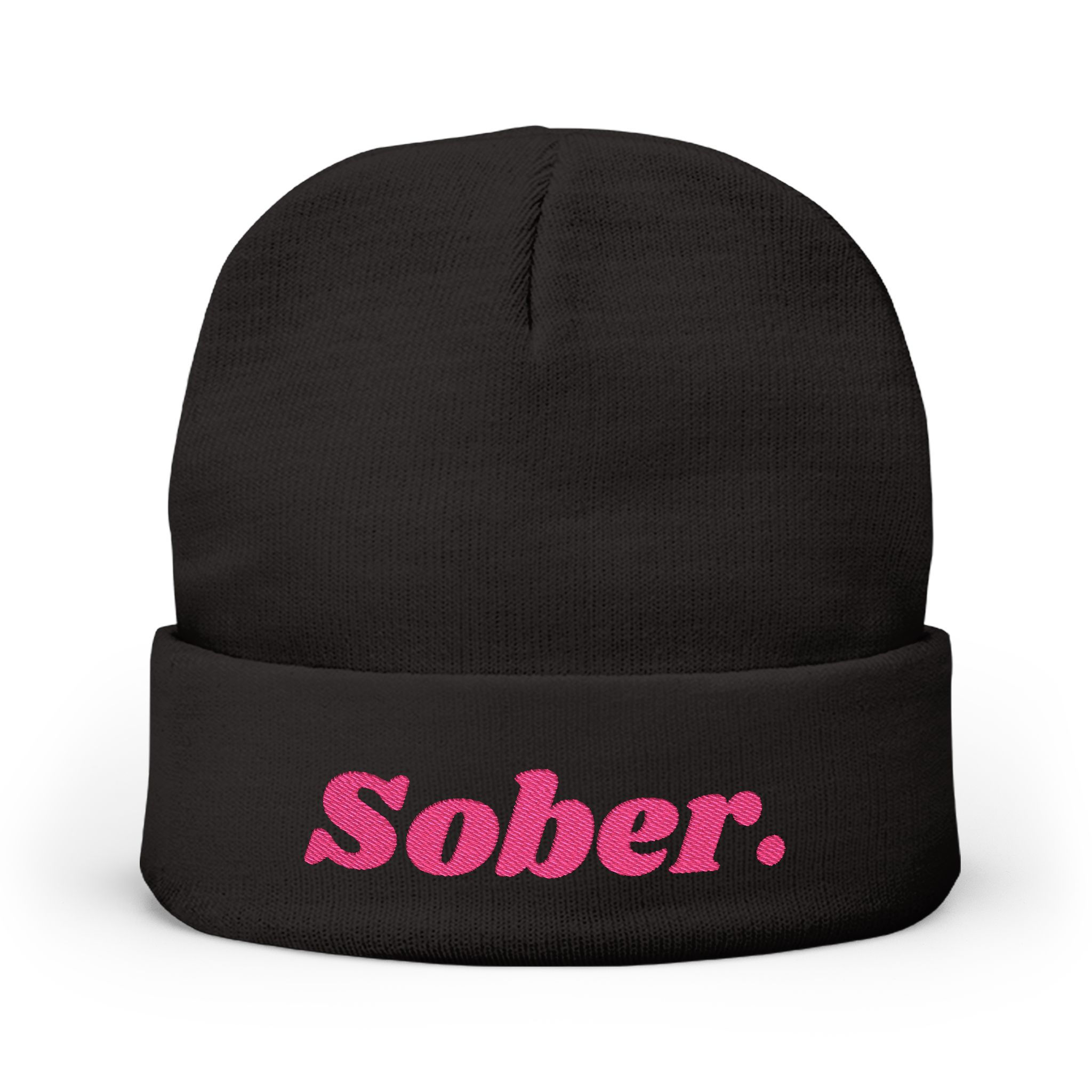 *NEW* Sober Beanie (Pink Lettering)