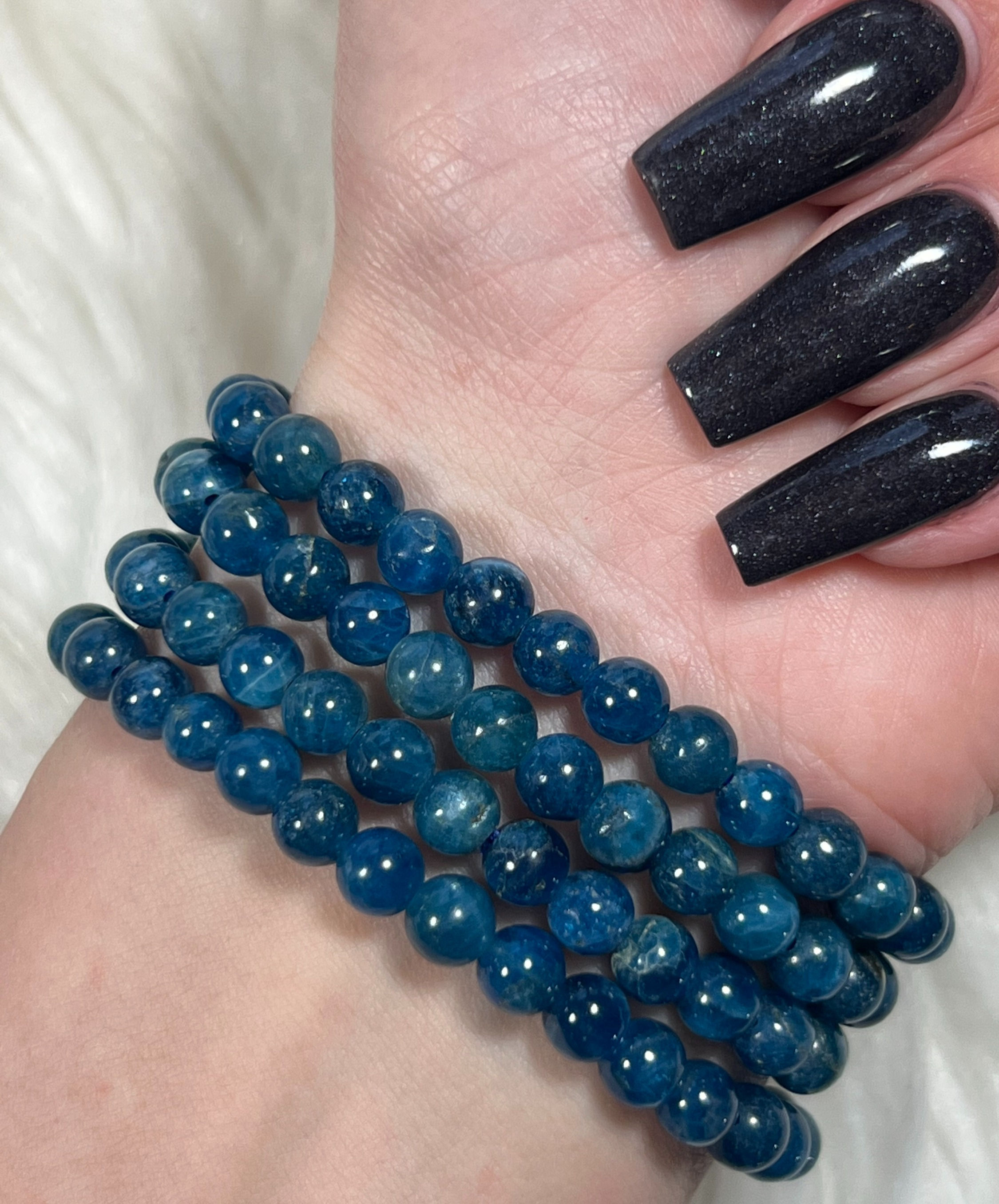 Dark Blue Apatite Bracelet