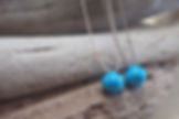 Turquoise / Cording Necklace / Delicate / Simple / Micro Faceted /Onionshape