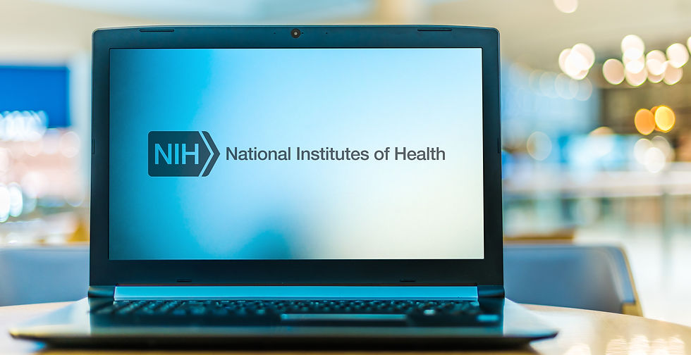 image of a computer showing the NIH logo