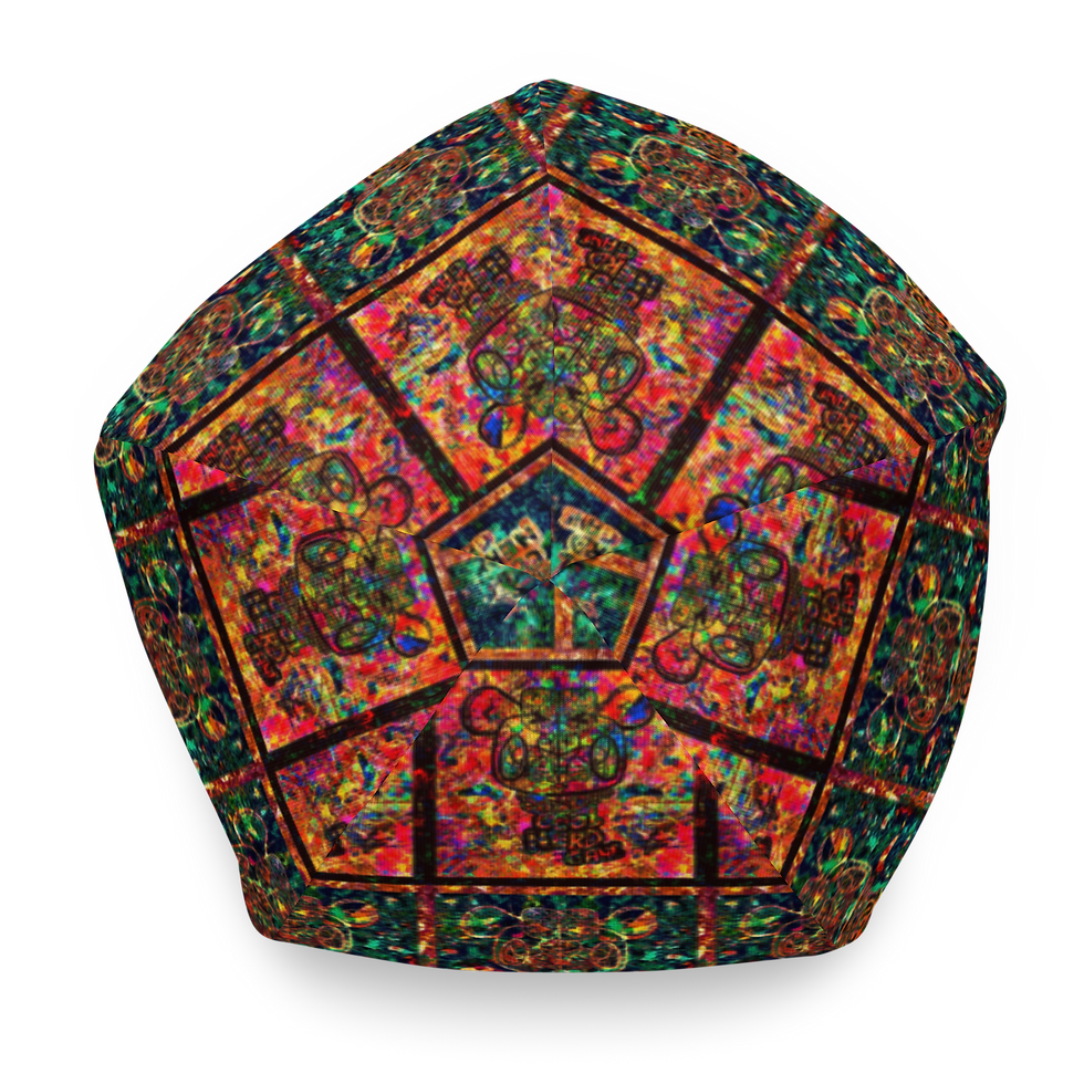 Thumbnail: Cool Nerd Gang Stamp Beanie (Kente)