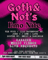 thewych-poster goth and not emo night karaoke