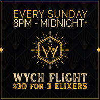 thewych-poster1 ad for wych flight cocktail coven sundays